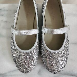 Childrenchic- Stella Silver Mary Jane Shoes, Youth Size 1